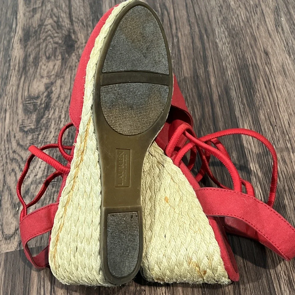 Lauren Ralph Lauren Women's Caralee Espadrille Wedge Sandal Size 10B
